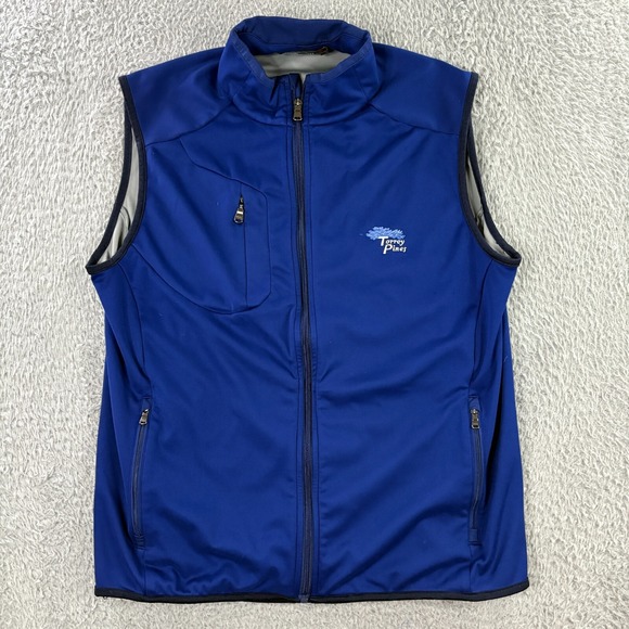 RLX Ralph Lauren Other - RLX Ralph Lauren Vest Mens Medium Full Zip Torrey Pines Golf Performance Blue